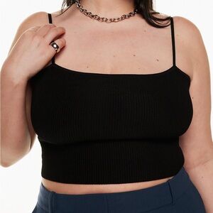 Aritzia sculpt knit cropped cami